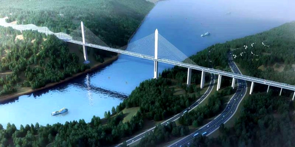 新建澄江大桥效果图。 北碚区委宣传部供图 华龙网发