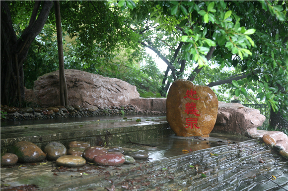 景观池忠义泉。重庆市第三十七中学校供图 华龙网发