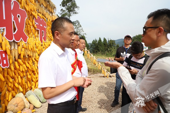 农业市场主体代表接受记者采访。华龙网-新重庆客户端  殷睿  摄