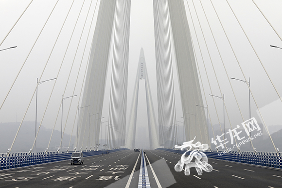 白居寺长江大桥长1384米、主跨660米。华龙网-新重庆客户端 首席记者 李文科 摄