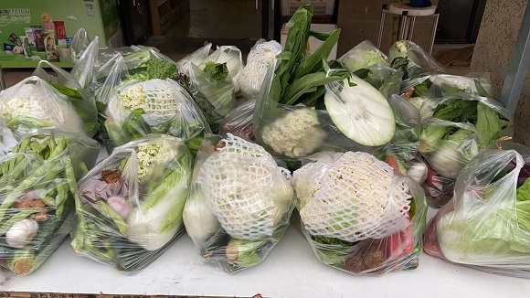 田清提供的爱心蔬菜包。 北碚区委宣传部供图 华龙网发