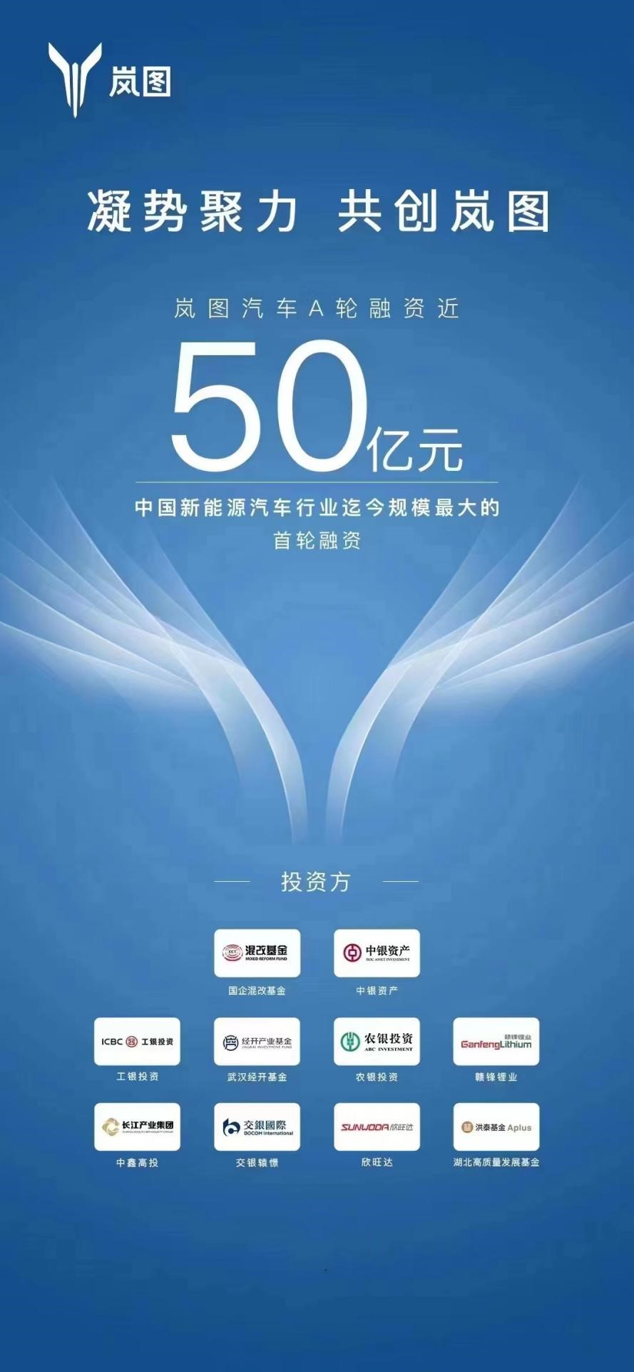 岚图汽车A轮融资近50亿 。 岚图汽车供图 华龙网发 岚图汽车A轮融资近50亿 。 岚图汽车供图 华龙网发