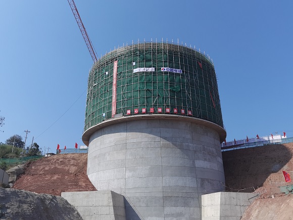 渝西水资源配置工程同心桥泵站施工现场。重庆市水利局供图