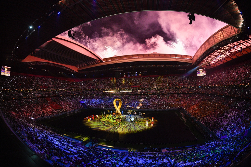 2022卡塔尔世界杯开幕。图片来源：视觉中国