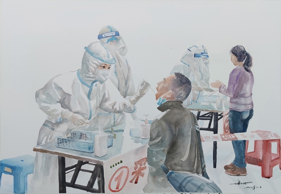 题目《检测》,尺寸:7652,作者:高万强,电话:13996965062 题目《检测》,尺寸:7652,作者:高万强,电话:13996965062