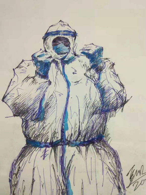 速写《加油彭水》作者:豆绍江,电话号码:13996951511 速写《加油彭水》作者:豆绍江,电话号码:13996951511