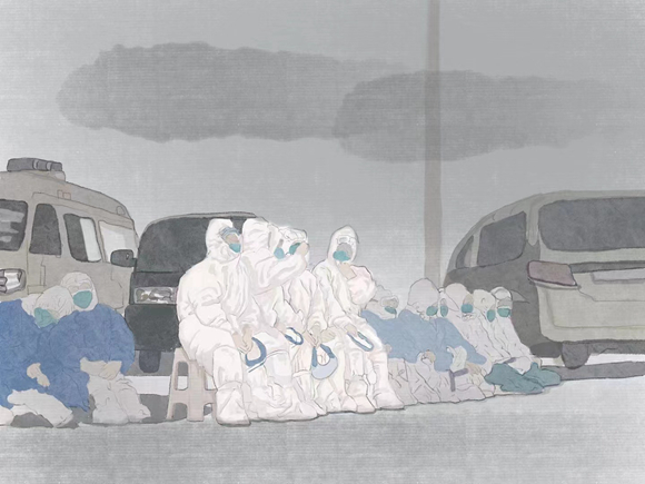 4.插画《梦里无疫》曾珊 作