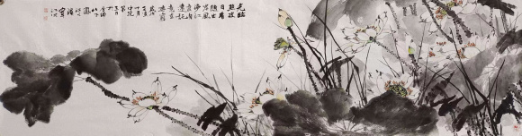 7《雨后新颜》 韦江洪  中国画 178×48cm