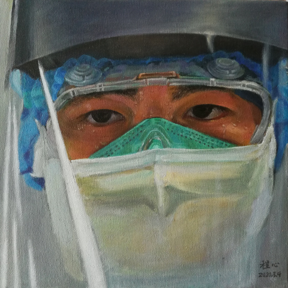 3《无题》程心 油画30×30cm