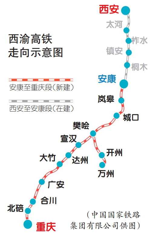 西渝高铁安康至重庆段开建 沿线设11座车站
