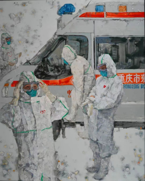 3张杰 《2020红白记忆》二 布面油画 3张杰 《2020红白记忆》二 布面油画