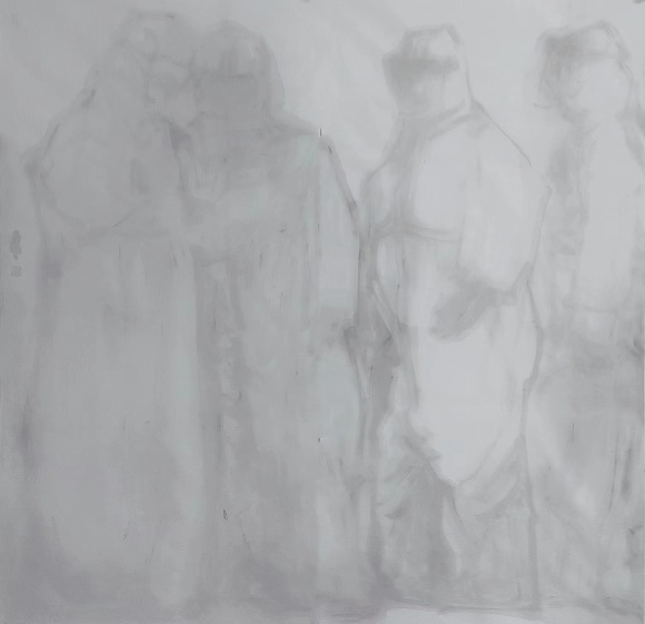 《抗疫一线》 中国画高冠峰 《抗疫一线》 中国画高冠峰