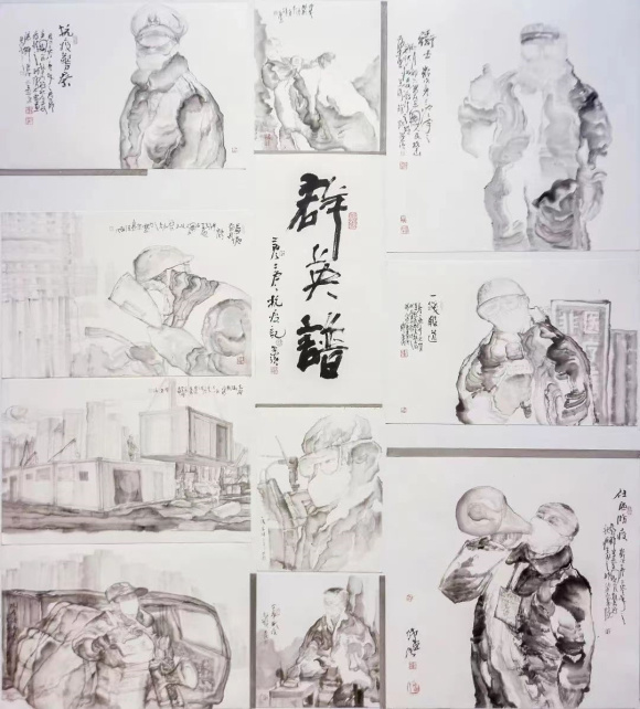 7邓建强 《群英谱》 中国画 7邓建强 《群英谱》 中国画