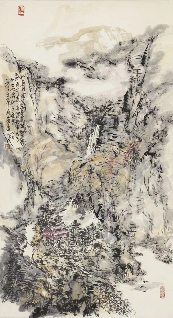 《朝画丹霞美云霓》126x66.4cm，2005年，黄原