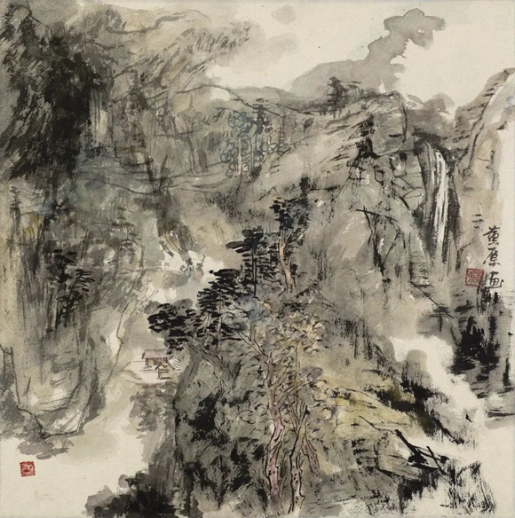 《黄原画》67x67cm，2007年，黄原