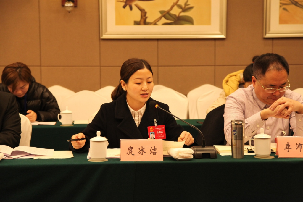 重庆市第五届人大代表、彭水自治县旅游服务中心主任庹冰洁。彭水人大供图