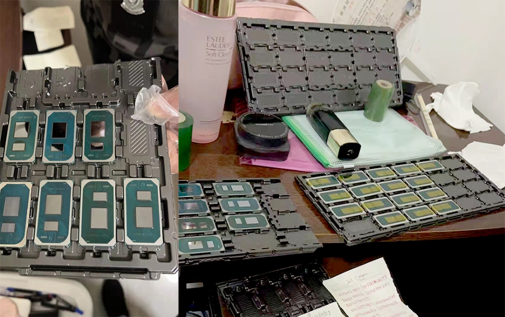 1嫌疑人购买的废旧芯片。重庆高新区警方供图