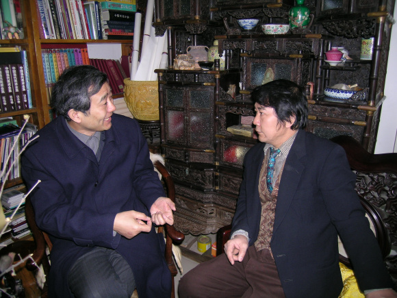 2006与陈传席在梅忠智艺术工作室谈艺术