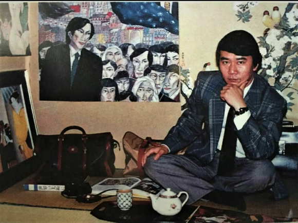 20世纪90年代，梅忠智在日本东京画室。