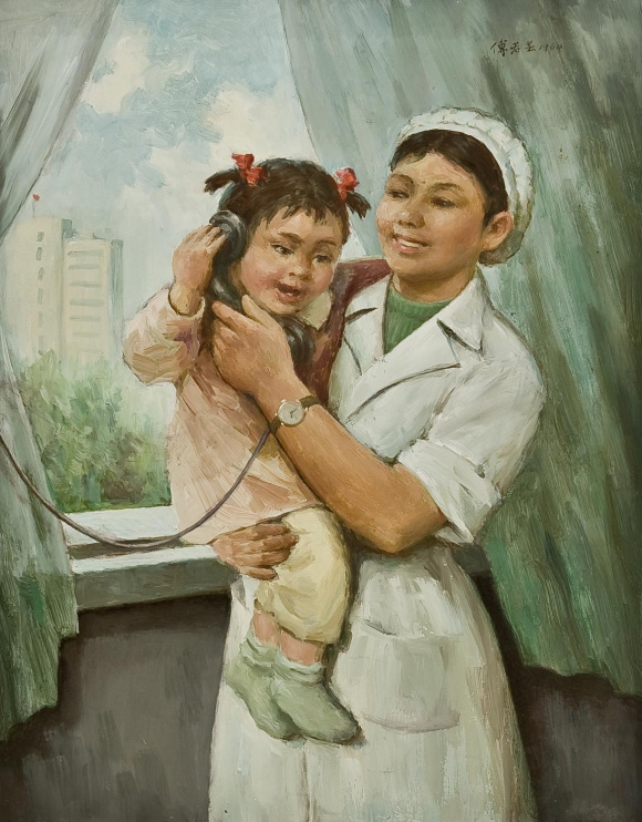 出院 傅若芸 油画 90×70cm 1964年 出院 傅若芸 油画 90×70cm 1964年
