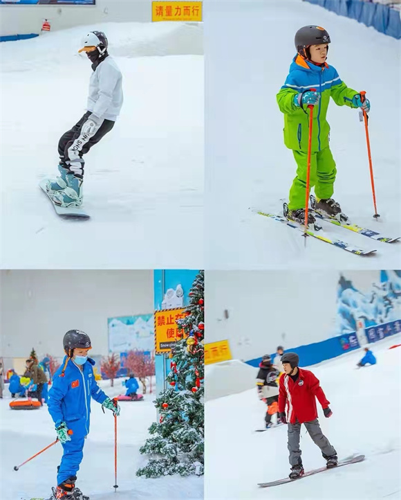 滑雪场上的游客。际华园供图 华龙网发
