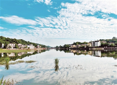 整治后的“天池”风景如画。 歌乐山街道供图