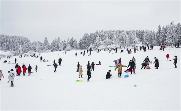 武隆冰雪旅旅游受到游客追捧。武隆景区供图 华龙网发