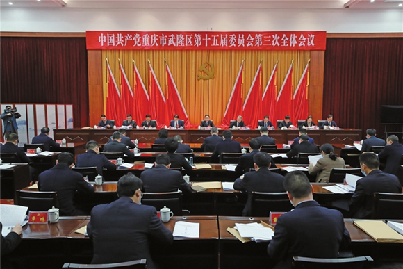 中共重庆市武隆区委十五届三次全体会议召开。通讯员代君君摄 华龙网发