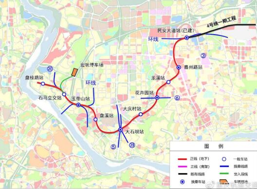 重慶地鐵4號線西延伸段盤桂路站進入主體施工階段