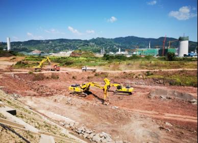 关坝铁路专用线扶坝车站施工现场 重庆交通开投集团供图 华龙网-新重庆客户端 发 关坝铁路专用线扶坝车站施工现场