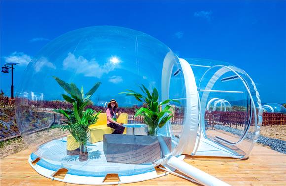 星空泡泡屋。綦江旅游度假区供图