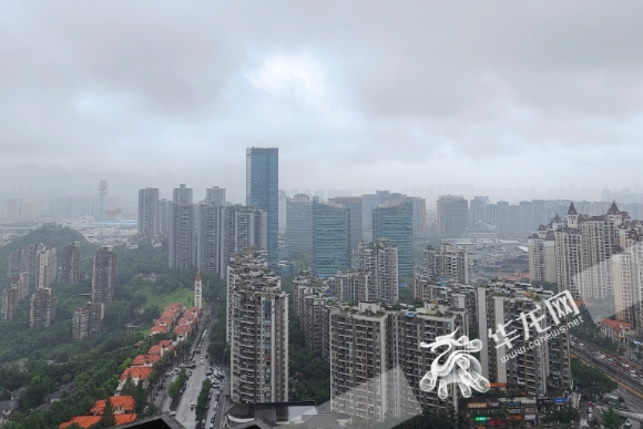 两江新区，降雨还在继续。华龙网-新重庆客户端记者 石涛 摄