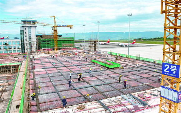 万州机场改扩建项目快速推进。冉孟军 摄