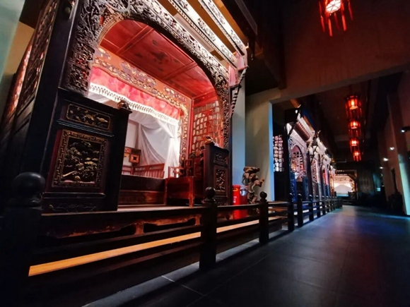 巴渝民俗博物馆更新改造古床馆灯光系统。渝北区文化旅游委供图 华龙网发