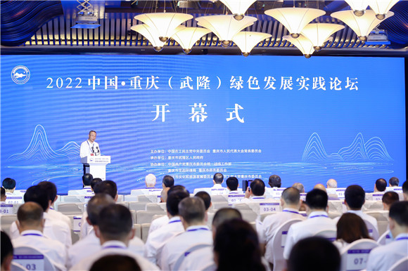 2022中国•重庆（武隆）绿色发展实践论坛开幕式现场。主办方供图 华龙网发