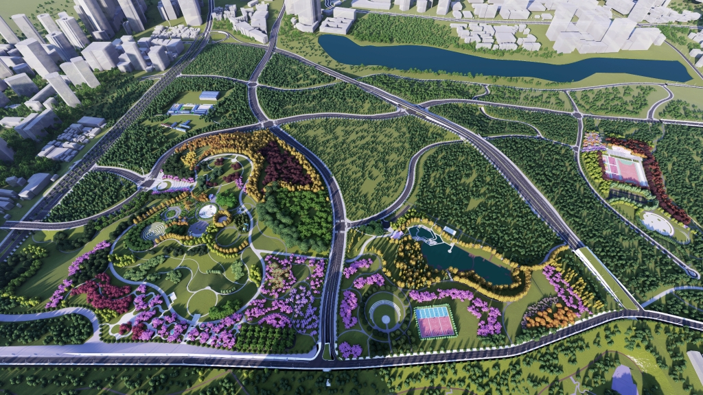 两江新区花沟片区路网项目11条道路已全部开工。中建桥梁供图
WechatIMG144