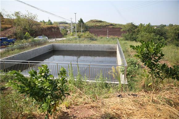 大足区水利局修建的防旱蓄水池。特约通讯员 邓小强 摄