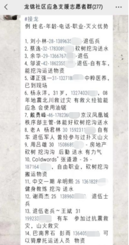2群里的退役军人纷纷报名。重庆市退役军人事务局供图