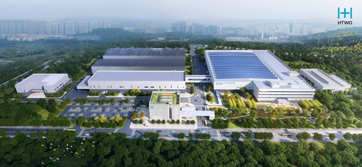现代汽车集团海外首家氢燃料电池生产与销售基地“HTWO广州”。 现代汽车供图 华龙网发