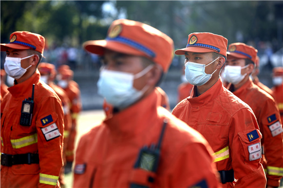 2022年8月28日，欢送云南省森林消防总队仪式.通讯员  霍吕 摄