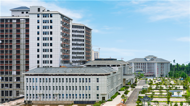 建设中的黔江中心医院正阳院区。黔江区委宣传部供图