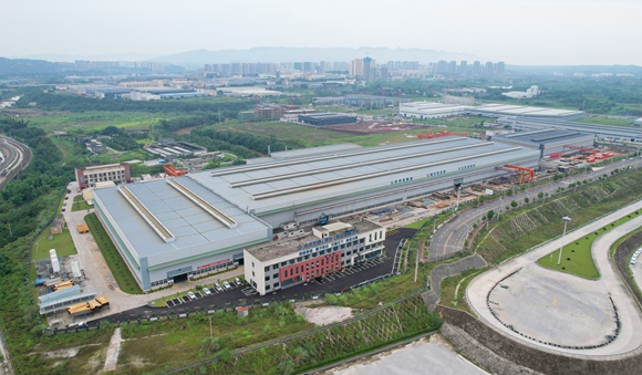 重庆基地航拍图。中交一公局集团世通重工公司供图 华龙网发
