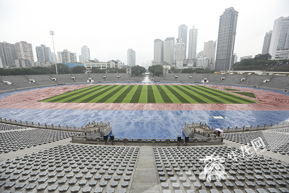 The brand-new Datianwan Stadium.