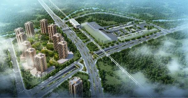 西永交通换乘枢纽配套道路效果图。重庆市住房城乡建委供图