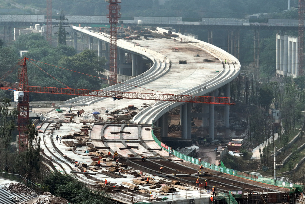 沙坪坝区东部城区道路工程加快推进2