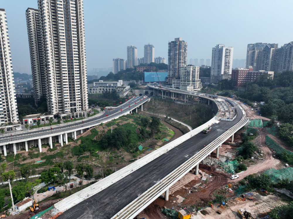 沙坪坝区东部城区道路工程加快推进1