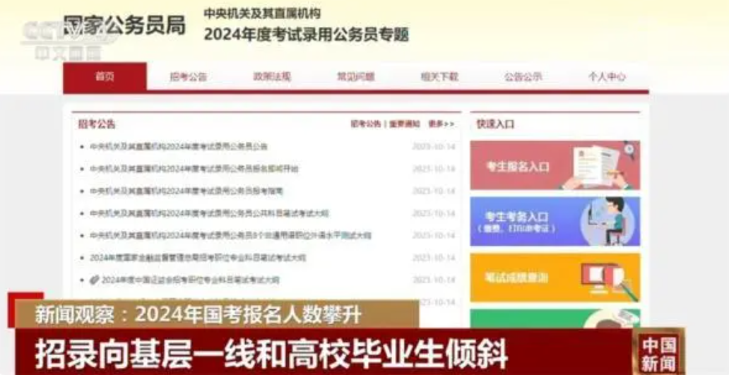 2024国考冷热不均：8个岗位“千里挑一”，215个岗位无人问津1