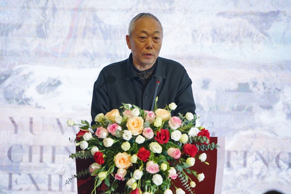 中国美术家协会副主席李翔致辞。重庆美术馆供图