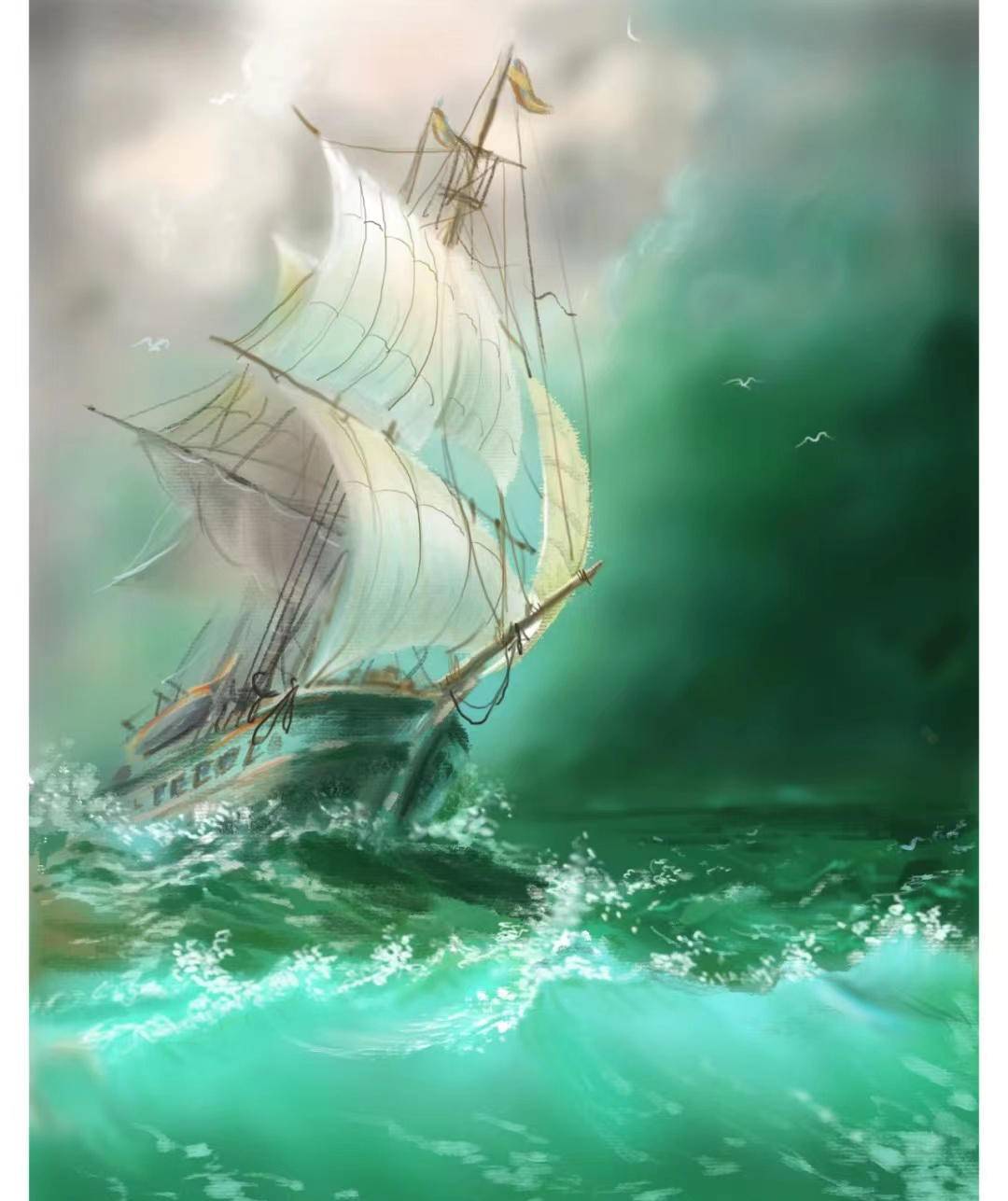 7旬老翁玩转iPad绘画，网友：这创作活力，我觉得您是17岁老头6