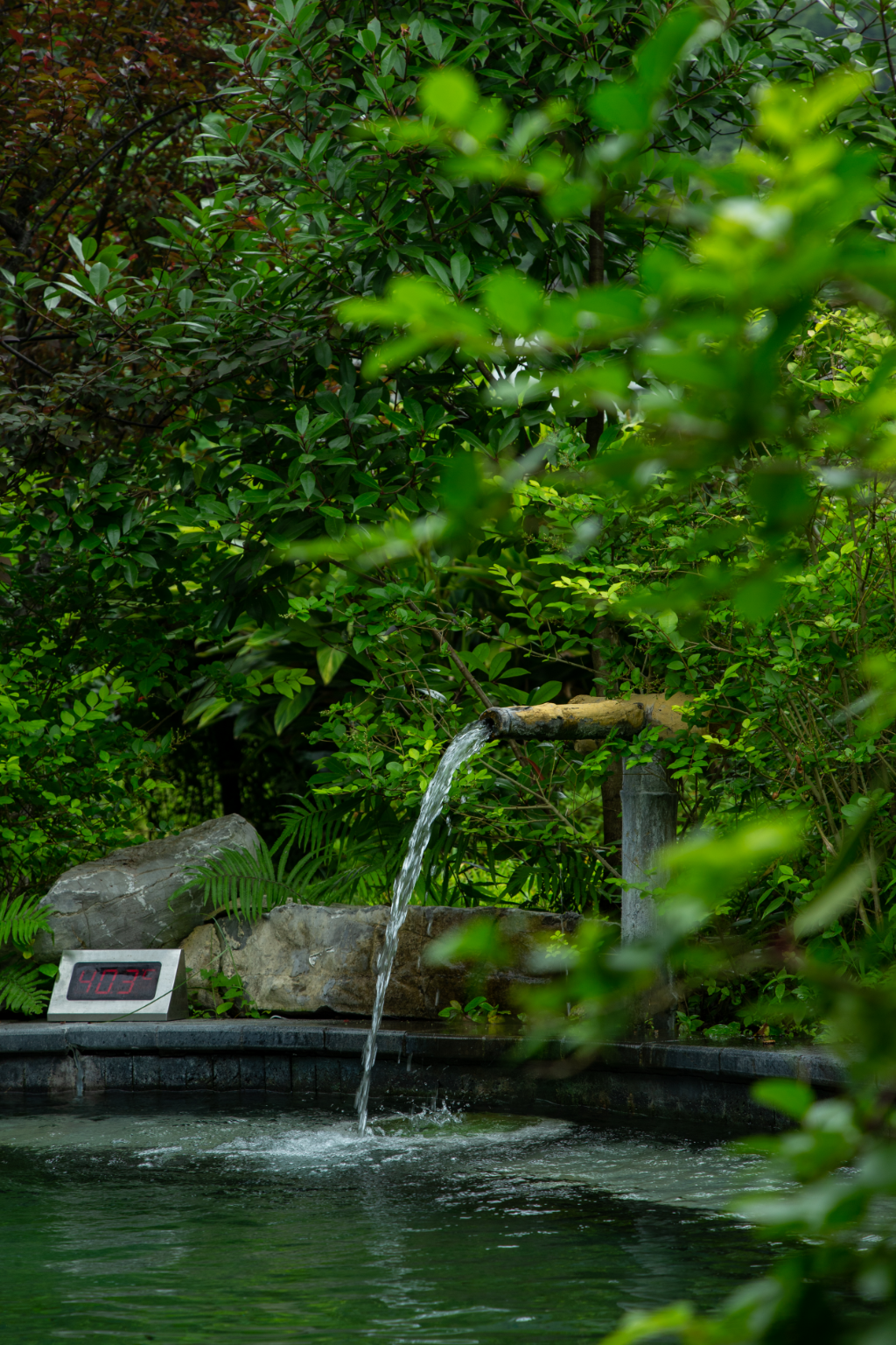温泉汤池。金佛山景区供图